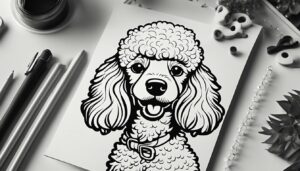 Poodle Coloring Book