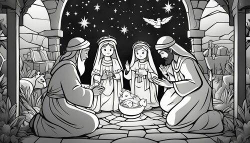 Christmas Nativity Scene Coloring Pages