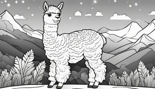 Free Alpaca Coloring Pages