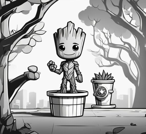 Avenger Groot Coloring Pages: 8 Free Colorings Book