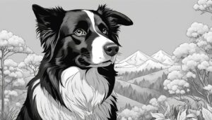 Realistic Border Collie Coloring Pages