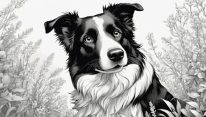 Cartoon Border Collie Coloring Pages