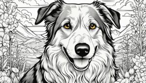 Cartoon Border Collie Coloring Pages