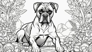 Realistic Boxer Coloring Pages