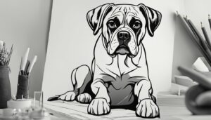 Boxer Coloring Pages for Kids