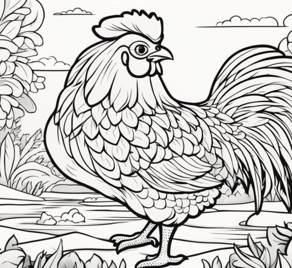 Chicken Coloring Pages: 25 Colorings Book