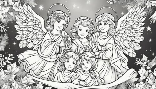 Christmas Angels Coloring Pages