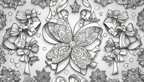 Christmas Bows Coloring Pages