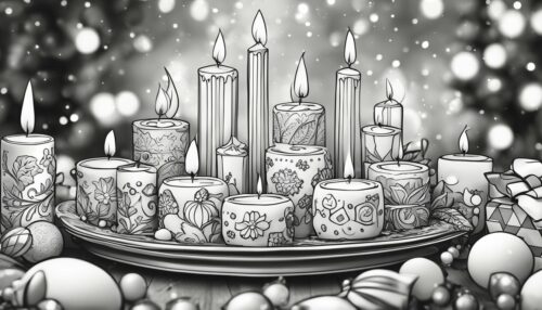 Free Printable Christmas Candles Coloring Pages