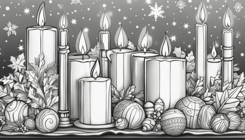 Christmas Candles Coloring Pages