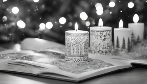 Christmas Candles Coloring Pages