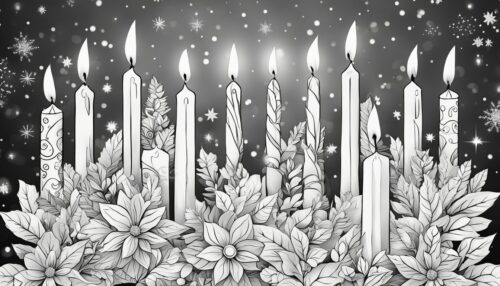 Christmas Candles Coloring Pages