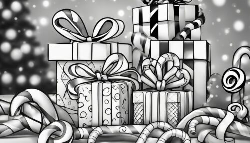 The Joy of Christmas Candy Cane Coloring Pages