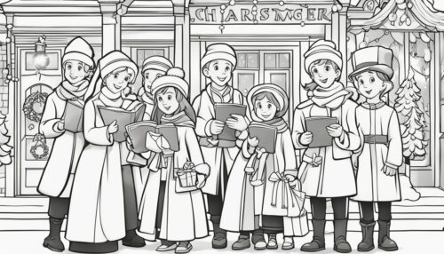 Christmas Carolers Coloring Pages