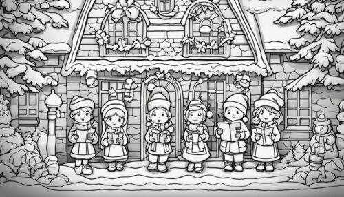 Christmas Carolers Coloring Pages