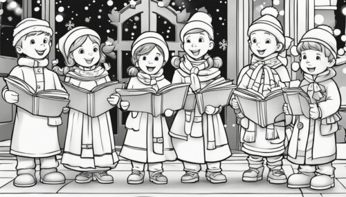 Christmas Carolers Coloring Pages