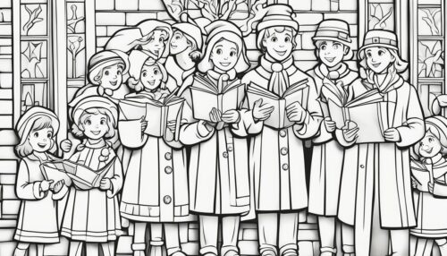 Engaging in Christmas Carolers Coloring Pages