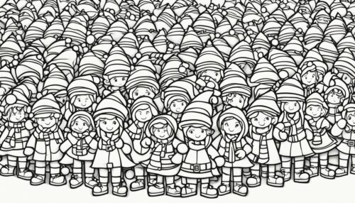 Exploring Christmas Elves with Candy Canes Coloring Pages