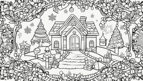 Christmas Garlands Coloring Pages for Kids