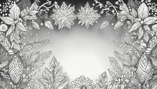 Christmas Garlands Coloring Pages for Kids