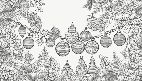 Christmas Garlands Coloring Pages for Kids