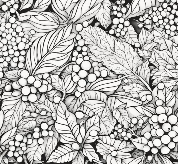 Christmas Holly Coloring Pages: 13 Free Colorings Book