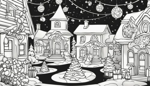 Variety of Christmas Lights Coloring Pages