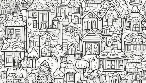 Variety of Christmas Lights Coloring Pages