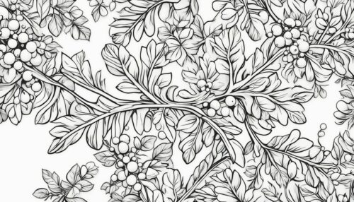Mistletoe Coloring Pages for Tablets