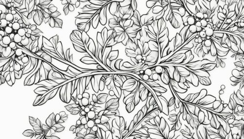 Mistletoe Coloring Pages for Tablets