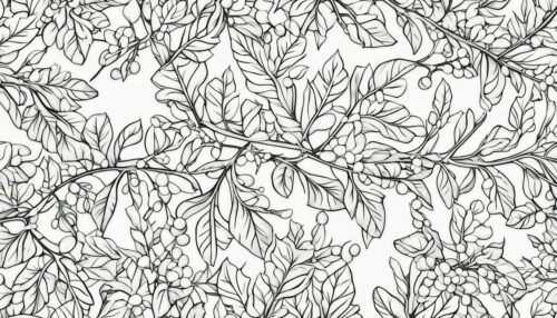 Types of Christmas Mistletoe Coloring Pages