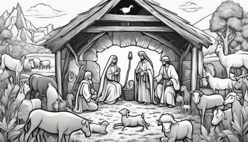 Christmas Nativity Scene Coloring Pages
