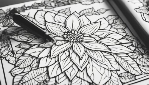 Christmas Poinsettias Coloring Pages
