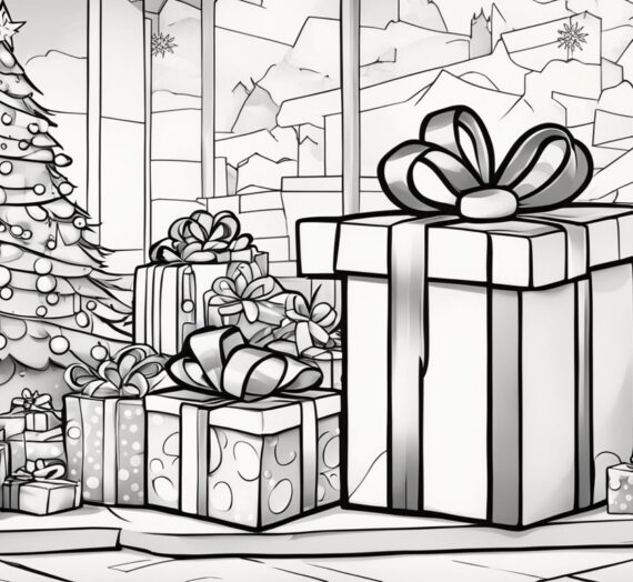 Christmas Presents Coloring Pages: 12 Colorings Book Free