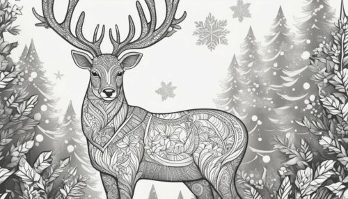 Christmas Reindeer Coloring Pages