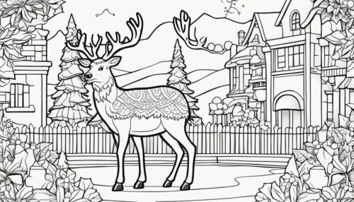 Christmas Reindeer Coloring Pages