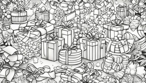 Essentials of Christmas Ribbons Coloring Pages