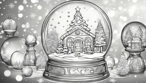 Christmas Snow Globes Coloring Pages
