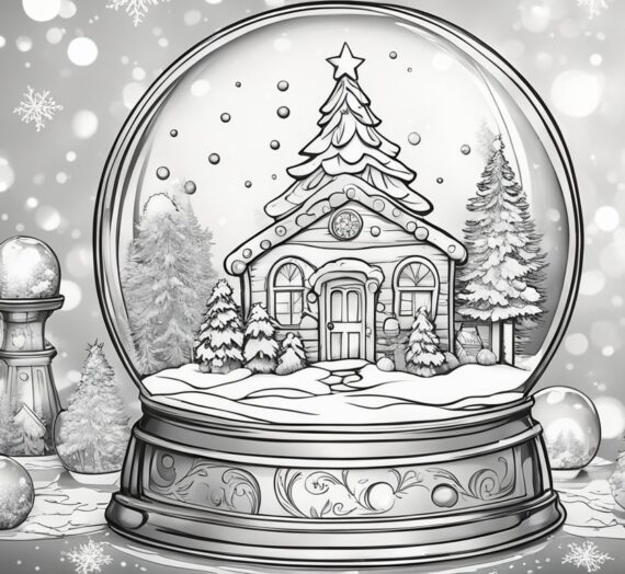 Christmas Snow Globes Coloring Pages: 26 Colorings Book