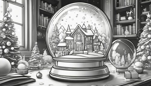 Christmas Snow Globes Coloring Pages