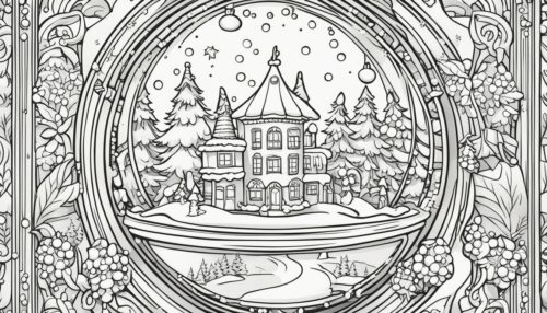 Exploring Christmas Snow Globes Coloring Pages