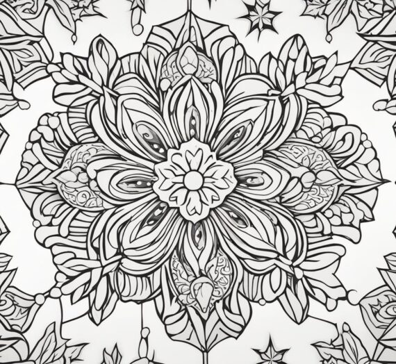 Christmas Snowflakes with Ornaments Coloring Pages