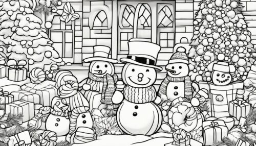 The Joy of Christmas Snowmen Coloring Pages