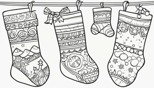 Variety of Christmas Stocking Coloring Pages