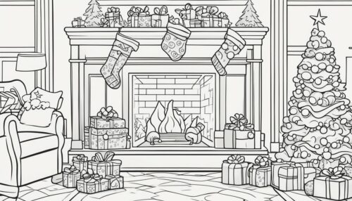 Variety of Christmas Stocking Coloring Pages
