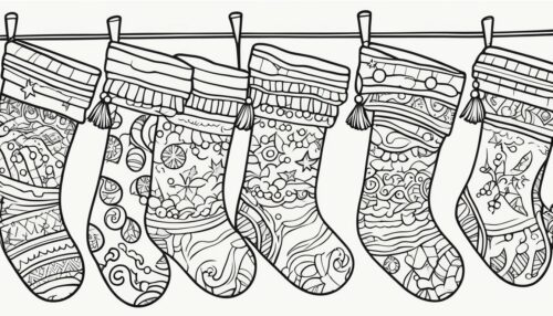 Variety of Christmas Stocking Coloring Pages