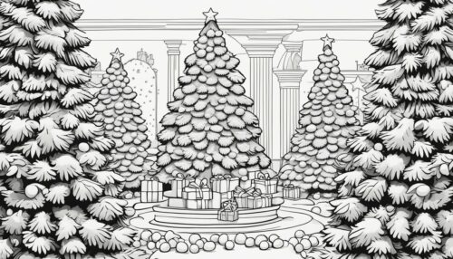 Christmas Trees with Candy Canes Coloring Pages
