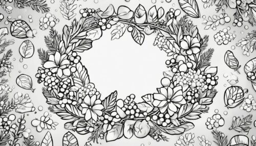 Types of Christmas Wreath Coloring Pages