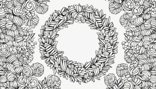 Christmas Wreaths with Candy Canes Coloring Pages