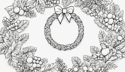 Fundamentals of Christmas Wreaths Coloring Pages